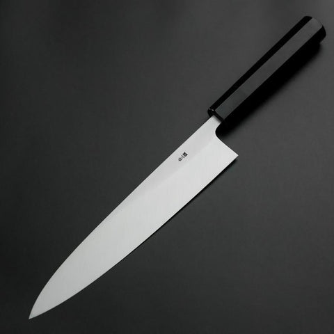 Aideba White Steel #2 Kasumi Buffalo Ebony Handle 240mm (9.4”)-[Musashi]-[Japanese-Kitchen-Knives]