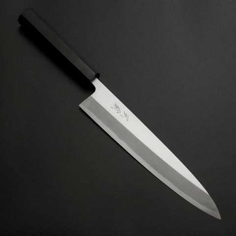 Aideba White Steel #2 Kasumi Buffalo Ebony Handle 240mm (9.4”)-[Musashi]-[Japanese-Kitchen-Knives]