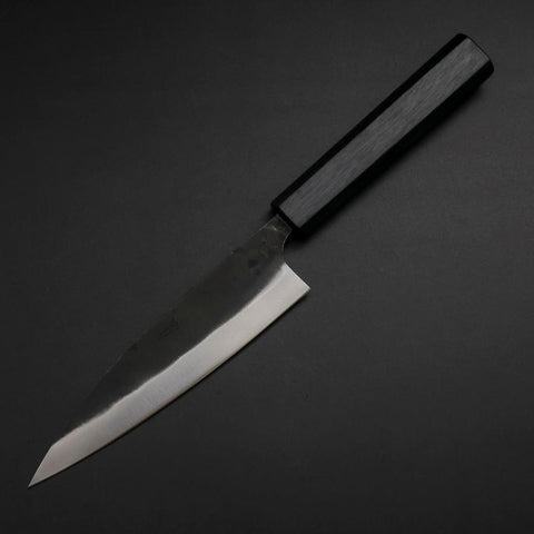 Ajikiri Blue Steel #2 Kurouchi Dark Blue Urushi Handle 145mm (5.7”)-[Musashi]-[Japanese-Kitchen-Knives]