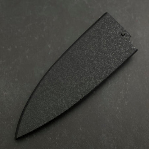 Black-Ishime Saya Sheath for Deba with Pin, 150mm (5.9”)-[Musashi]-[Japanese-Kitchen-Knives]