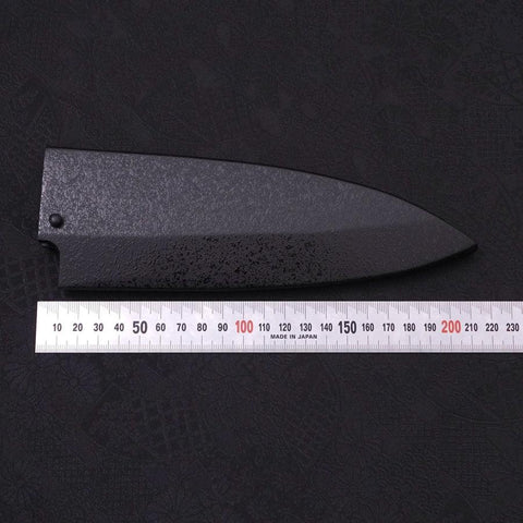 Black-Ishime Saya Sheath for Deba with Pin, 165mm (6.5”)-[Musashi]-[Japanese-Kitchen-Knives]