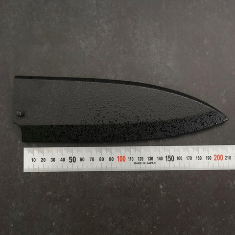 Black-Ishime Saya Sheath for Deba with Pin 180mm (7”)-[Musashi]-[Japanese-Kitchen-Knives]