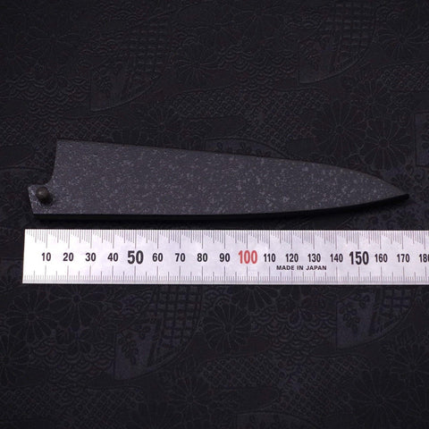 Black-Ishime Saya Sheath for Petty Knife with Pin, 135mm (5.3”)-[Musashi]-[Japanese-Kitchen-Knives]