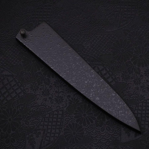 Black-Ishime Saya Sheath for Petty Knife with Pin, 135mm (5.3”)-[Musashi]-[Japanese-Kitchen-Knives]