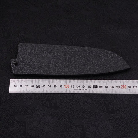 Black-Ishime Saya Sheath for Santoku Knife with Pin, 165/180mm (7”)-[Musashi]-[Japanese-Kitchen-Knives]