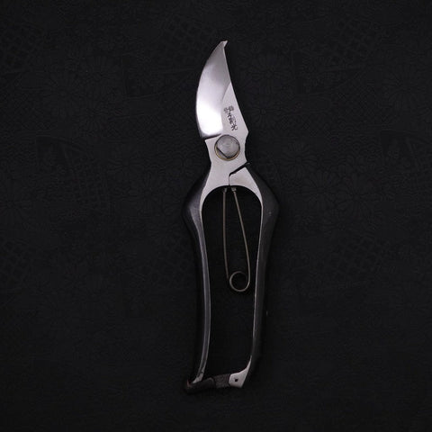 Black Musashi Pruning Shears / Garden Scissors Left-hand Forged Handmade 200mm (7.9”)-[Musashi]-[Japanese-Kitchen-Knives]