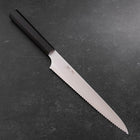 Bread knife Molybdenum Polished Ebony Handle 230mm-[Musashi]-[Japanese-Kitchen-Knives]