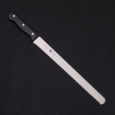 Bread knife Molybdenum Polished Western Handle 300mm (11.8”)-[Musashi]-[Japanese-Kitchen-Knives]