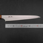 Bread knife Molybdenum Polished Yaki Urushi Handle 230mm-[Musashi]-[Japanese-Kitchen-Knives]