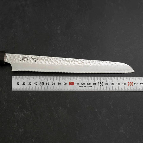 Bread knife VG-10 Tsuchime Ebony Handle 210mm (8.3”)-[Musashi]-[Japanese-Kitchen-Knives]