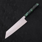 Bunka AUS-10 Nashiji Damascus Mirror Ocean Green Handle 170mm (6.7”)-[Musashi]-[Japanese-Kitchen-Knives]