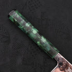 Bunka AUS-10 Nashiji Damascus Mirror Ocean Green Handle 170mm (6.7”)-[Musashi]-[Japanese-Kitchen-Knives]