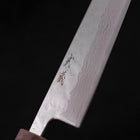 Bunka AUS-10 Nashiji Damascus Mirror White Urushi Handle 170mm (6.7”)-[Musashi]-[Japanese-Kitchen-Knives]
