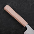 Bunka AUS-10 Nashiji Damascus Mirror White Urushi Handle 170mm (6.7”)-[Musashi]-[Japanese-Kitchen-Knives]