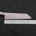 Bunka AUS-10 Nashiji Damascus Ocean Blue-White Mix Handle 170mm (6.7”)-[Musashi]-[Japanese-Kitchen-Knives]