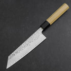 Bunka AUS-10 Tsuchime Damascus Buffalo Magnolia Handle 170mm (6.7”)-[Musashi]-[Japanese-Kitchen-Knives]