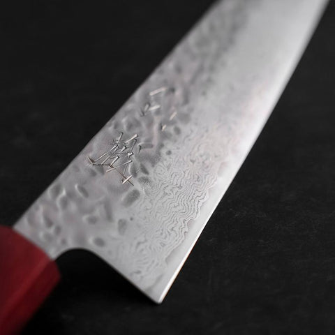 Bunka AUS-10 Tsuchime Damascus Shitan Handle 170mm (6.7”)-[Musashi]-[Japanese-Kitchen-Knives]