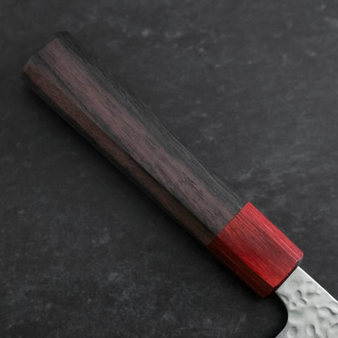 Bunka AUS-10 Tsuchime Damascus Shitan Handle 170mm (6.7”)-[Musashi]-[Japanese-Kitchen-Knives]