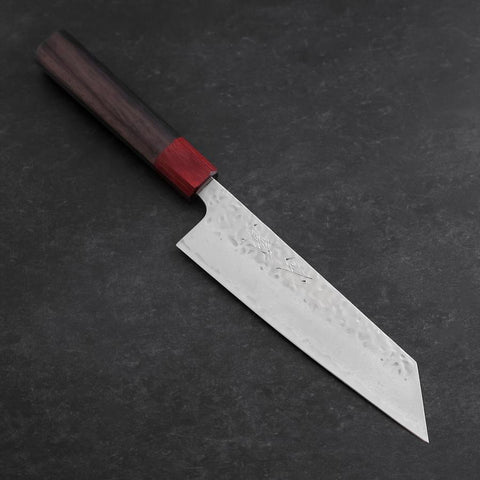 Bunka AUS-10 Tsuchime Damascus Shitan Handle 170mm (6.7”)-[Musashi]-[Japanese-Kitchen-Knives]