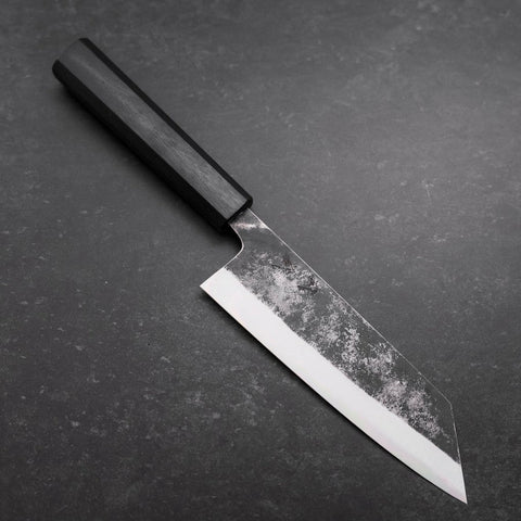 Bunka Blue Steel #1 Kurouchi Dark Blue Urushi Handle 170mm (6.7”)-[Musashi]-[Japanese-Kitchen-Knives]