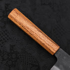 Bunka Blue Steel #1 Kurouchi Stainless Clad Oak Handle 190mm (7.5”)-[Musashi]-[Japanese-Kitchen-Knives]