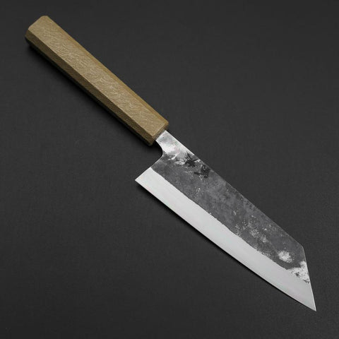 Bunka Blue Steel #1 Kurouchi White Urushi Handle 170mm (6.7”)-[Musashi]-[Japanese-Kitchen-Knives]