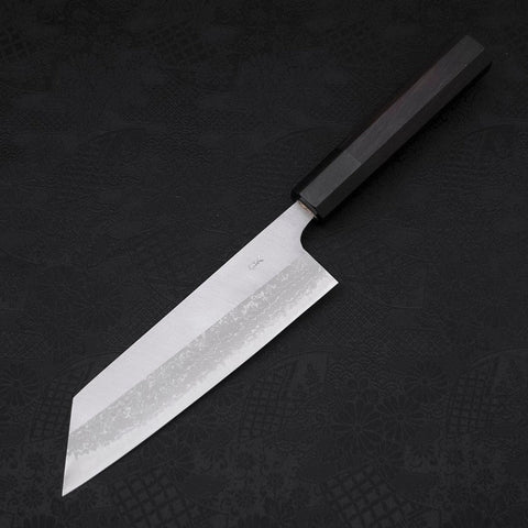 Bunka Blue Steel #2 Damascus Buffalo Ebony Handle 165mm (6.5”)-[Musashi]-[Japanese-Kitchen-Knives]