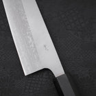 Bunka Blue Steel #2 Damascus Buffalo Ebony Handle 165mm (6.5”)-[Musashi]-[Japanese-Kitchen-Knives]