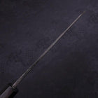 Bunka Blue Steel #2 Kurouchi Damascus Buffalo Ebony Handle 180mm (7”)-[Musashi]-[Japanese-Kitchen-Knives]
