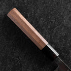 Bunka Blue Steel #2 Kurouchi Damascus Buffalo Walnut Handle 180mm (7”)-[Musashi]-[Japanese-Kitchen-Knives]