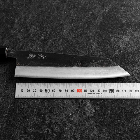 Bunka Blue Steel #2 Kurouchi Damascus Buffalo Walnut Handle 180mm (7”)-[Musashi]-[Japanese-Kitchen-Knives]