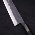 Bunka Blue Super Kurouchi Buffalo Ebony Handle 165mm (6.5”)-[Musashi]-[Japanese-Kitchen-Knives]
