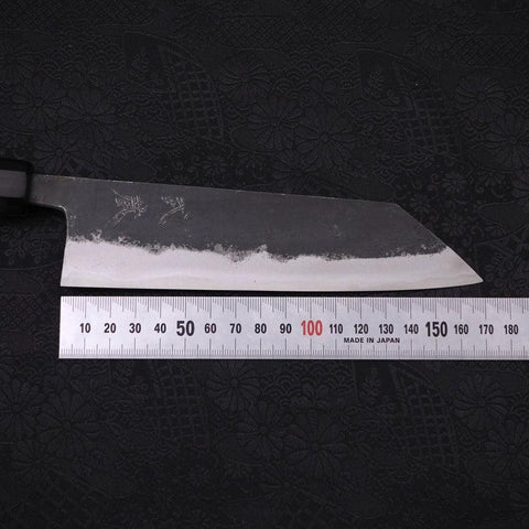 Bunka Blue Super Kurouchi Buffalo Ebony Handle 165mm (6.5”)-[Musashi]-[Japanese-Kitchen-Knives]