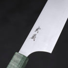 Bunka Blue Super Polished Maple Green Handle 180mm (7”)-[Musashi]-[Japanese-Kitchen-Knives]