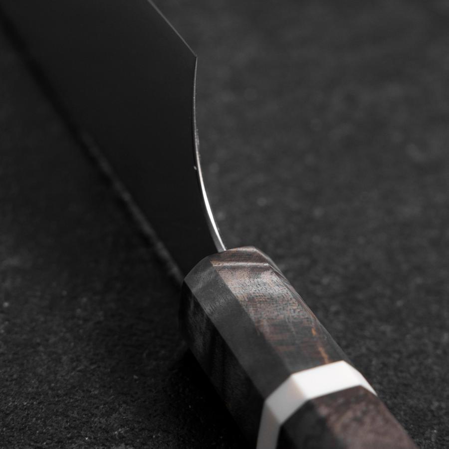 Bunka Blue Super Polished Maple Handle 180mm (7”)-[Musashi]-[Japanese-Kitchen-Knives]