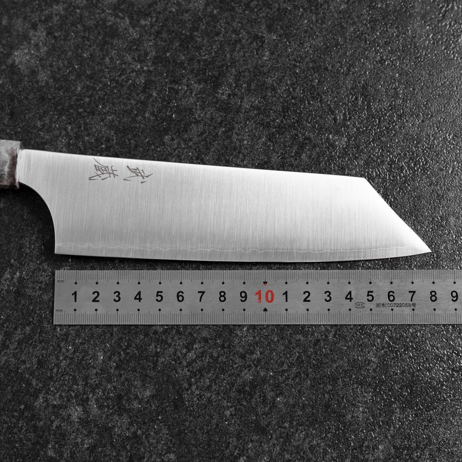 Bunka Blue Super Polished Maple Handle 180mm (7”)-[Musashi]-[Japanese-Kitchen-Knives]