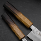 Bunka & Kaisaki Silver Steel #3 Vg-10 Nashiji Yaki Urushi Handle Sakura Set-[Musashi]-[Japanese-Kitchen-Knives]