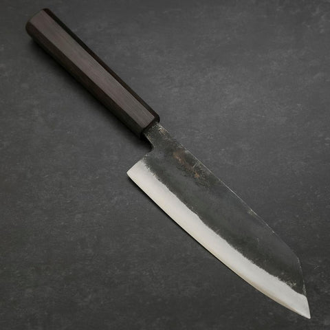 Bunka & Kobunka Blue Steel #2 Kurouchi Ebony Handle Sakura Set-[Musashi]-[Japanese-Kitchen-Knives]