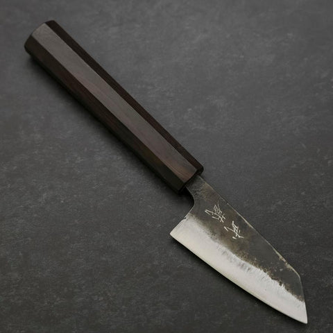 Bunka & Kobunka Blue Steel #2 Kurouchi Ebony Handle Sakura Set-[Musashi]-[Japanese-Kitchen-Knives]