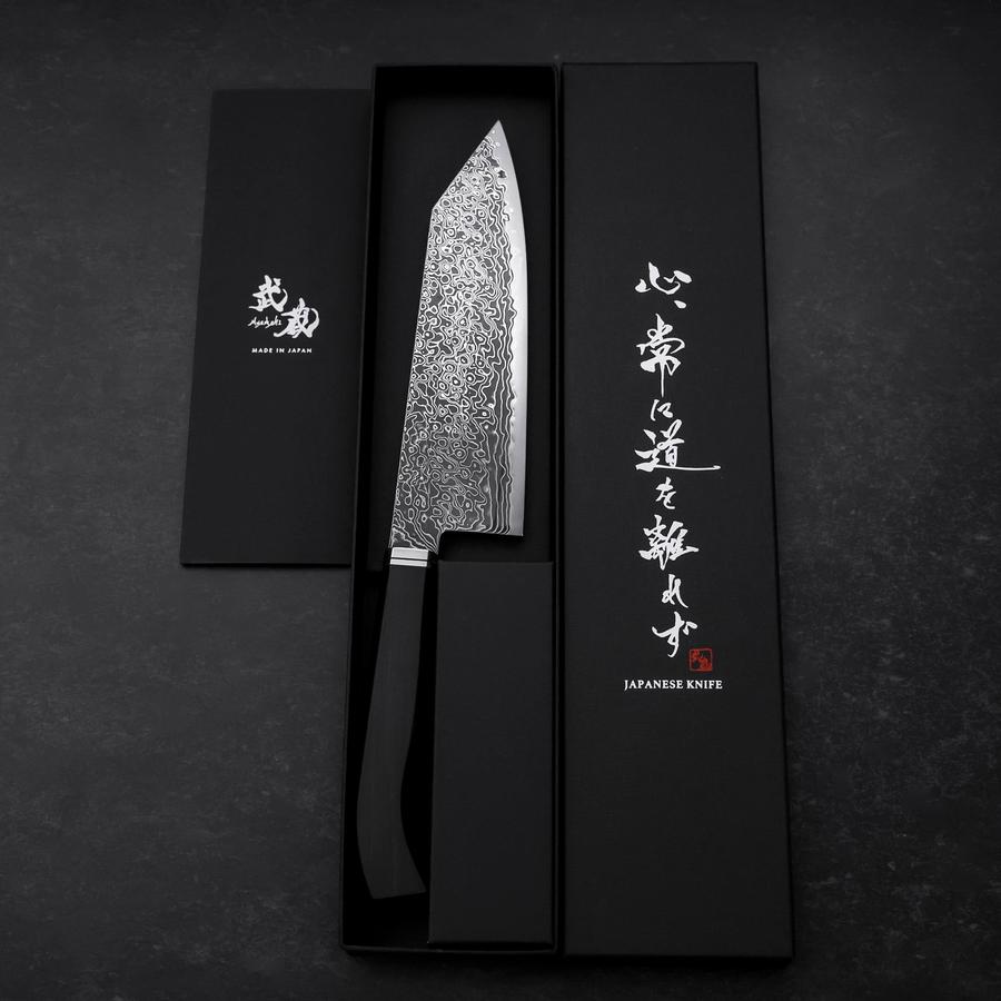 Bunka SG-2 Black Damascus Western Ebony Handle 180mm (7”)-[Musashi]-[Japanese-Kitchen-Knives]
