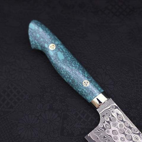 Bunka SG-2 Damascus Turquoise Green Handle 170mm (6.7”)-[Musashi]-[Japanese-Kitchen-Knives]