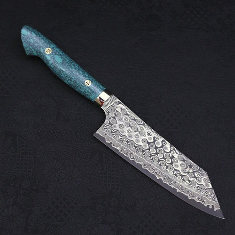 Bunka SG-2 Damascus Turquoise Green Handle 170mm (6.7”)-[Musashi]-[Japanese-Kitchen-Knives]