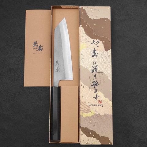 Bunka SKD11 Nashiji Buffalo Ebony Handle 165mm (6.5”)-[Musashi]-[Japanese-Kitchen-Knives]