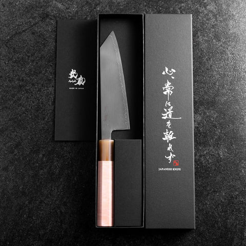 Bunka SLD Mirror Light Pink Buffalo Handle 170mm (6.7”)-[Musashi]-[Japanese-Kitchen-Knives]