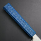 Bunka SLD Wave Nickel Damascus Blue Urushi Handle 170mm (6.7”)-[Musashi]-[Japanese-Kitchen-Knives]