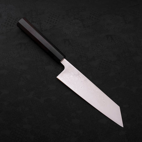 Bunka SLD Wave Nickel Damascus Buffalo Ebony Handle 170mm (6.7”)-[Musashi]-[Japanese-Kitchen-Knives]