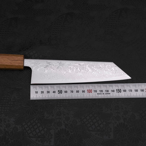 Bunka SLD Wave Nickel Damascus Yaki Urushi Handle 170mm (6.7”)-[Musashi]-[Japanese-Kitchen-Knives]