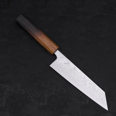 Bunka SLD Wave Nickel Damascus Yaki Urushi Handle 170mm (6.7”)-[Musashi]-[Japanese-Kitchen-Knives]