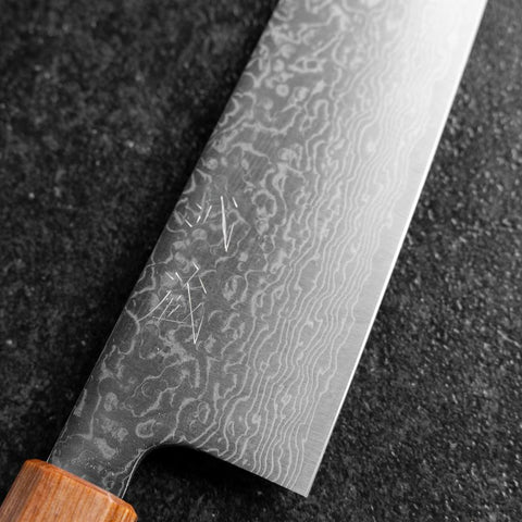 Bunka SPG-Strix Damascus Shitan Handle 165mm (6.5”)-[Musashi]-[Japanese-Kitchen-Knives]