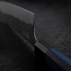 Bunka Silver Steel #3 Nashiji Damascus Blue Urushi Handle 175mm (6.8”)-[Musashi]-[Japanese-Kitchen-Knives]